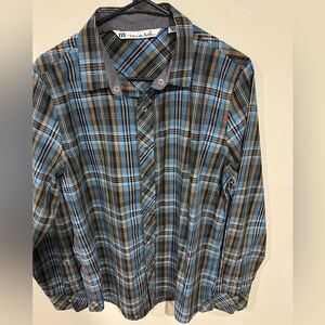 Travis Mathew Shirt Mens S Knit Snap Button Long Sleeve Casual